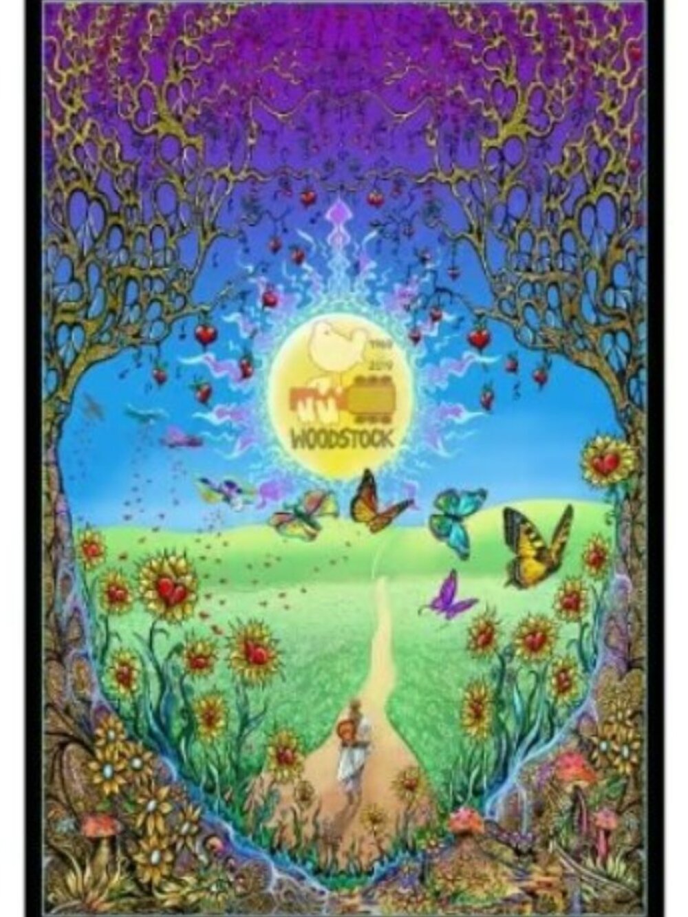 Woodstock Back To The Garden Tapestry by Mike DuBois ~ 30" x 45" ~ Brand New!